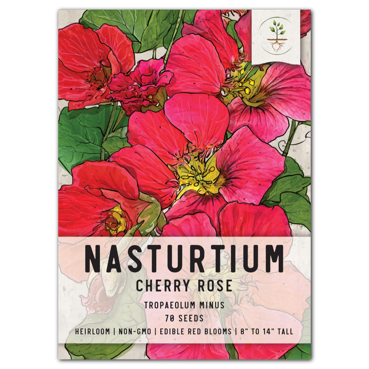 Cherry Rose Nasturtium Seeds For Planting (Tropaeolum minus)