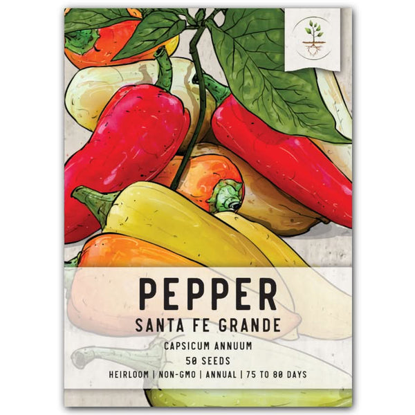 Santa Fe Grande Hot Pepper Seeds For Planting (Capsicum annuum)