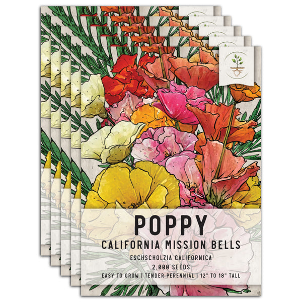 Mission Bells California Poppy Seeds For Planting (Eschscholzia californica)