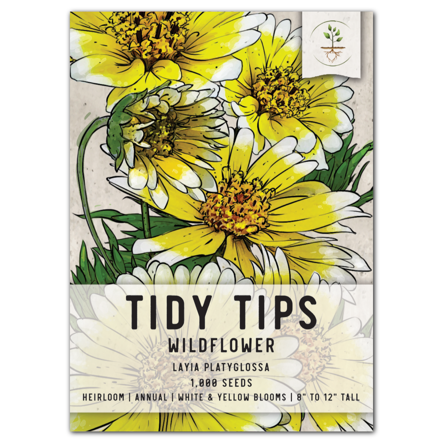 Tidy Tips Seeds For Planting (Layia platyglossa)