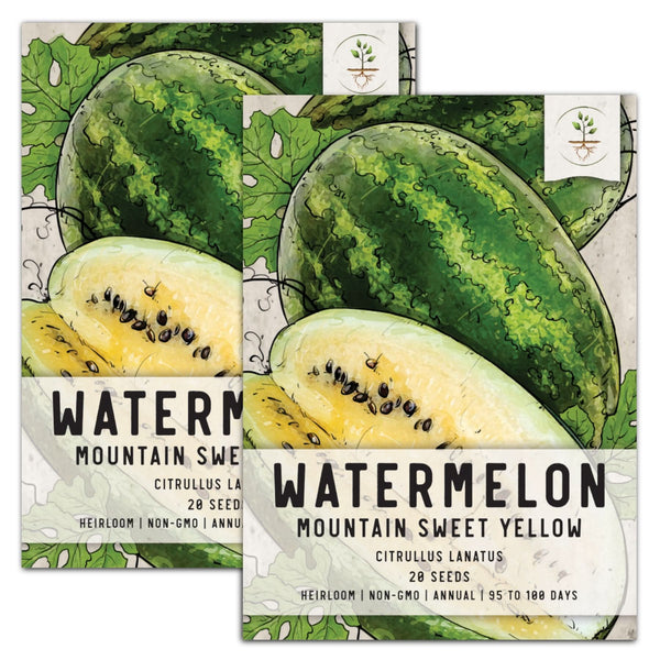 Mountain Sweet Yellow Watermelon Seeds For Planting (Citrullus lanatus)