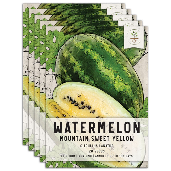 Mountain Sweet Yellow Watermelon Seeds For Planting (Citrullus lanatus)